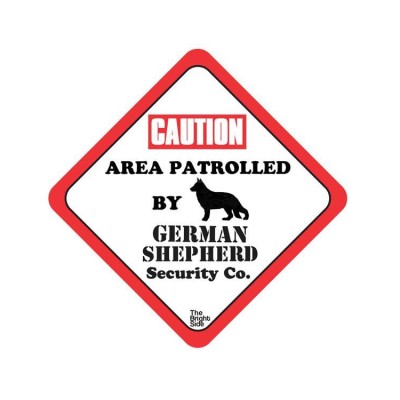 Vacky Pet Car Signs with Caption German Shepherd - (6X6) Inch